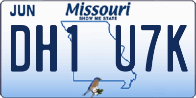 MO license plate DH1U7K