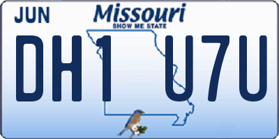 MO license plate DH1U7U