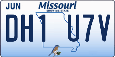 MO license plate DH1U7V