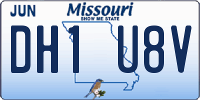 MO license plate DH1U8V