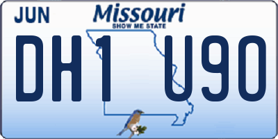 MO license plate DH1U9O