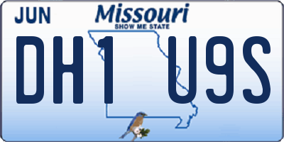 MO license plate DH1U9S