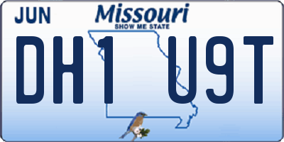 MO license plate DH1U9T