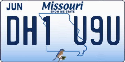 MO license plate DH1U9U