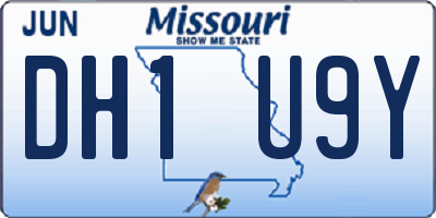 MO license plate DH1U9Y