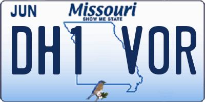 MO license plate DH1V0R