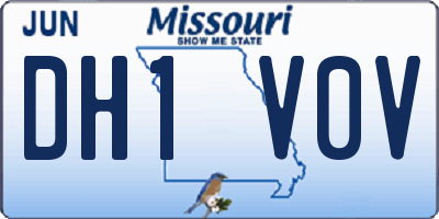 MO license plate DH1V0V