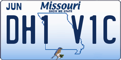 MO license plate DH1V1C