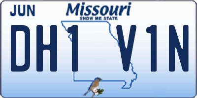 MO license plate DH1V1N