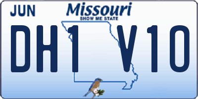 MO license plate DH1V1O