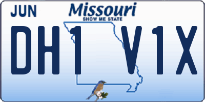 MO license plate DH1V1X
