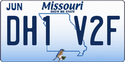 MO license plate DH1V2F