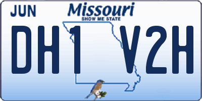 MO license plate DH1V2H
