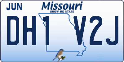 MO license plate DH1V2J