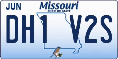 MO license plate DH1V2S
