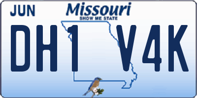 MO license plate DH1V4K