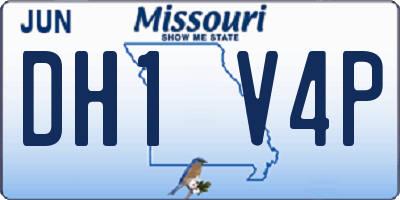 MO license plate DH1V4P