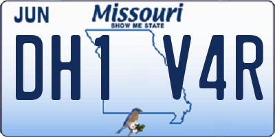 MO license plate DH1V4R