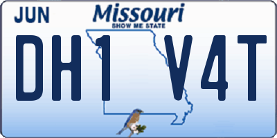 MO license plate DH1V4T