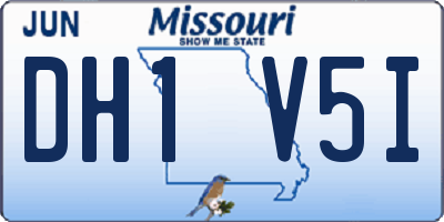 MO license plate DH1V5I
