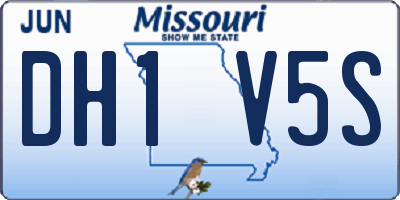 MO license plate DH1V5S