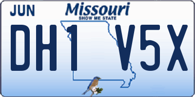 MO license plate DH1V5X