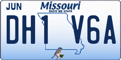 MO license plate DH1V6A