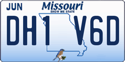 MO license plate DH1V6D