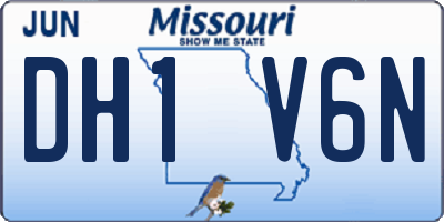 MO license plate DH1V6N