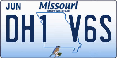 MO license plate DH1V6S