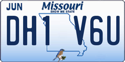 MO license plate DH1V6U