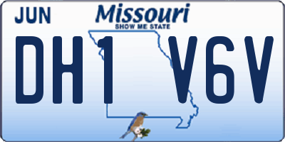 MO license plate DH1V6V