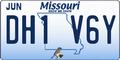 MO license plate DH1V6Y