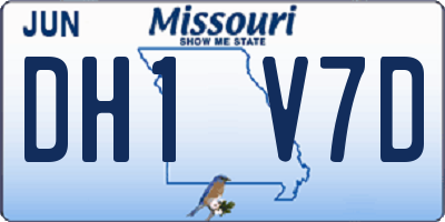 MO license plate DH1V7D
