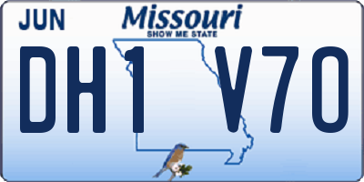 MO license plate DH1V7O