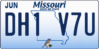 MO license plate DH1V7U