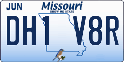 MO license plate DH1V8R