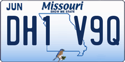 MO license plate DH1V9Q