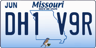 MO license plate DH1V9R