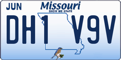 MO license plate DH1V9V
