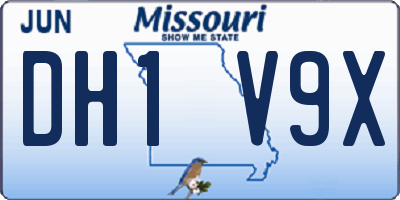 MO license plate DH1V9X