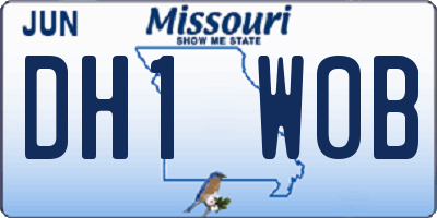MO license plate DH1W0B
