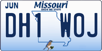 MO license plate DH1W0J