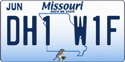 MO license plate DH1W1F