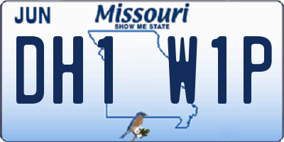 MO license plate DH1W1P