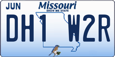 MO license plate DH1W2R