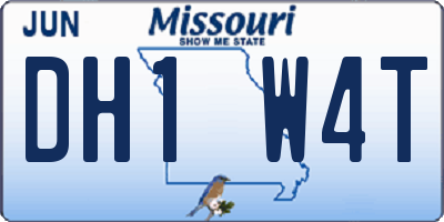 MO license plate DH1W4T