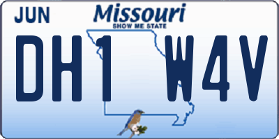 MO license plate DH1W4V
