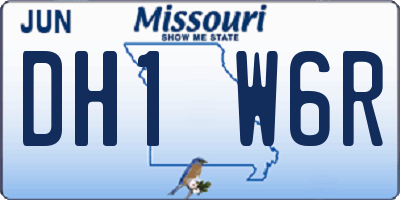 MO license plate DH1W6R