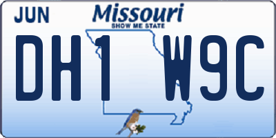 MO license plate DH1W9C